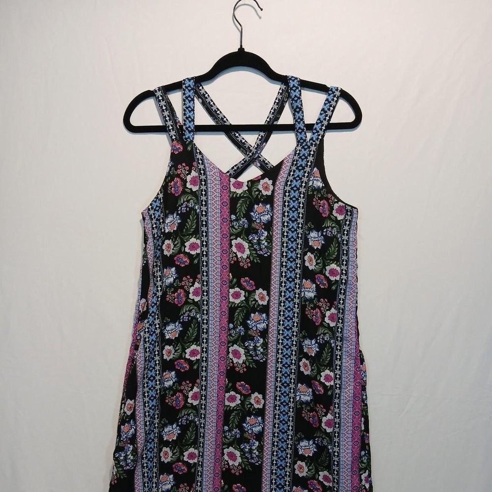 Pink Rose Vintage sz M dress floral boho hippe indie festival 90s whimsygoth